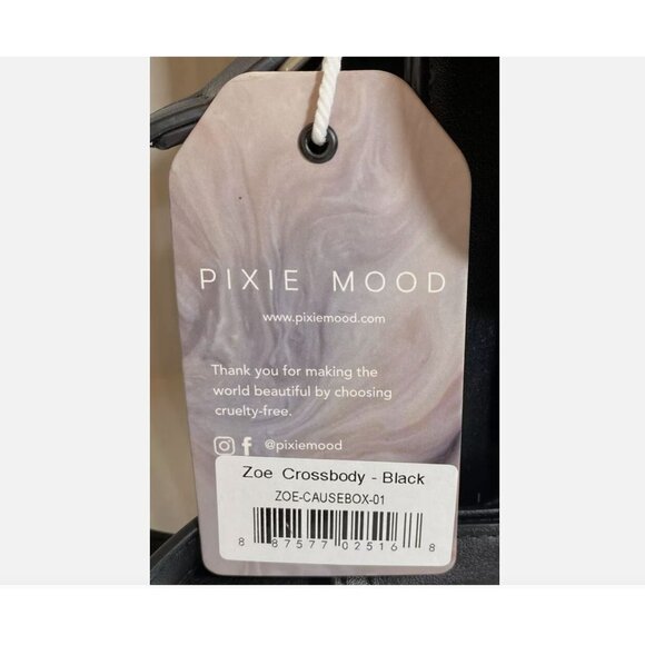 ZOE CROSSBODY by Pixie Mood - BLACK - Cruelty Free - Vegan Leather - Picture 9 of 12